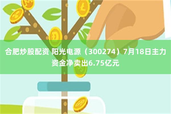 合肥炒股配资 阳光电源（300274）7月18日主力资金净卖出6.75亿元