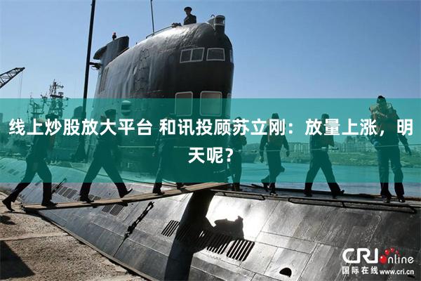 线上炒股放大平台 和讯投顾苏立刚：放量上涨，明天呢？
