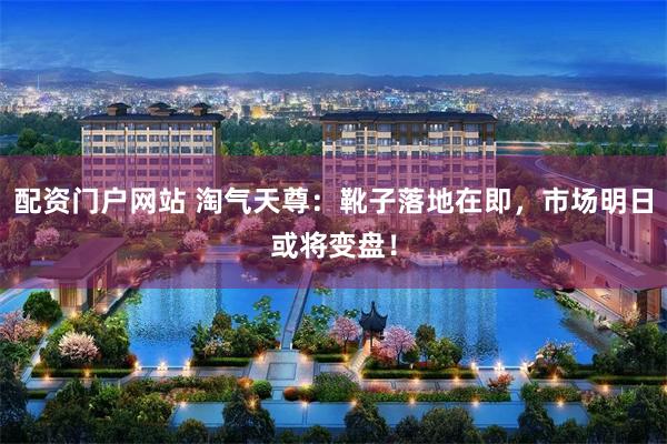 配资门户网站 淘气天尊：靴子落地在即，市场明日或将变盘！