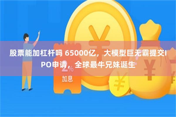 股票能加杠杆吗 65000亿,大模型巨无霸提交IPO申请,全球最牛兄妹诞生