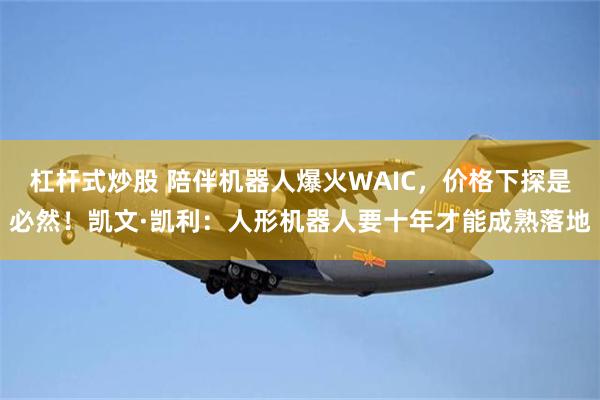 杠杆式炒股 陪伴机器人爆火WAIC,价格下探是必然!凯文·凯利:人形机器人要十年才能成熟落地