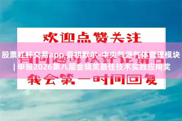 股票杠杆交易app 曼胡默尔-中央气源气体管理模块 | 申报2026第八届金辑奖最佳技术实践应用奖