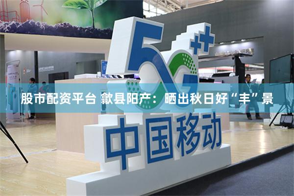 股市配资平台 歙县阳产：晒出秋日好“丰”景