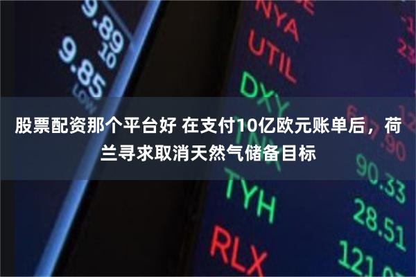 股票配资那个平台好 在支付10亿欧元账单后，荷兰寻求取消天然气储备目标