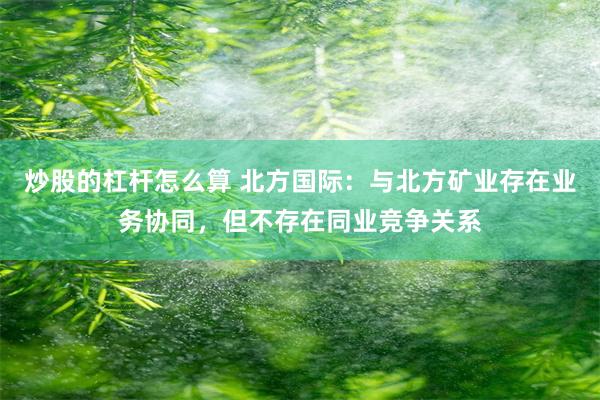 炒股的杠杆怎么算 北方国际：与北方矿业存在业务协同，但不存在同业竞争关系